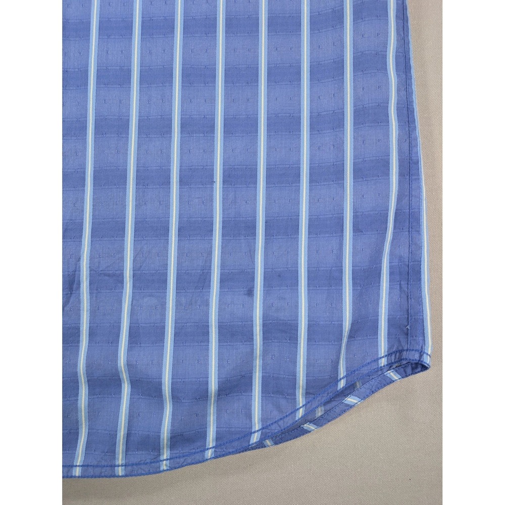 Tommy Bahama Shirt Mens Large Blue Striped Cotton Silk Long Sleeve Button - Picture 7 of 12